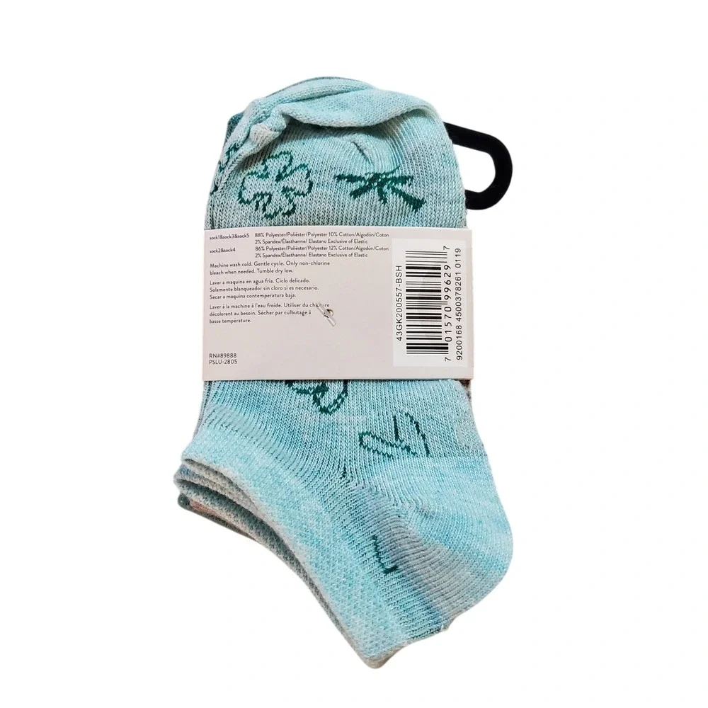 Lucky Brand No Show Socks 5 Pairs Shoe‎ Size 7-10 Kids
